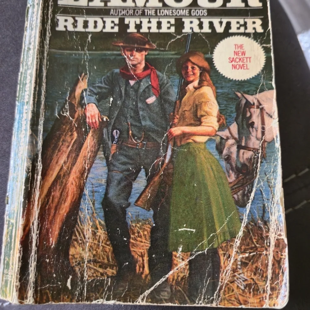 Louis L’Amour Ride The River 1983 Vintage Paperback The Sacketts #17 - Picture 10 of 10